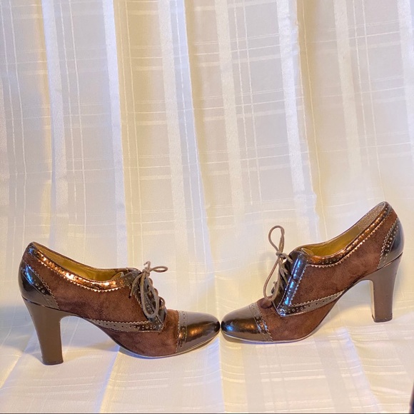 Enzo Angiolini brown wing tip heels size 7 M. - Picture 5 of 8